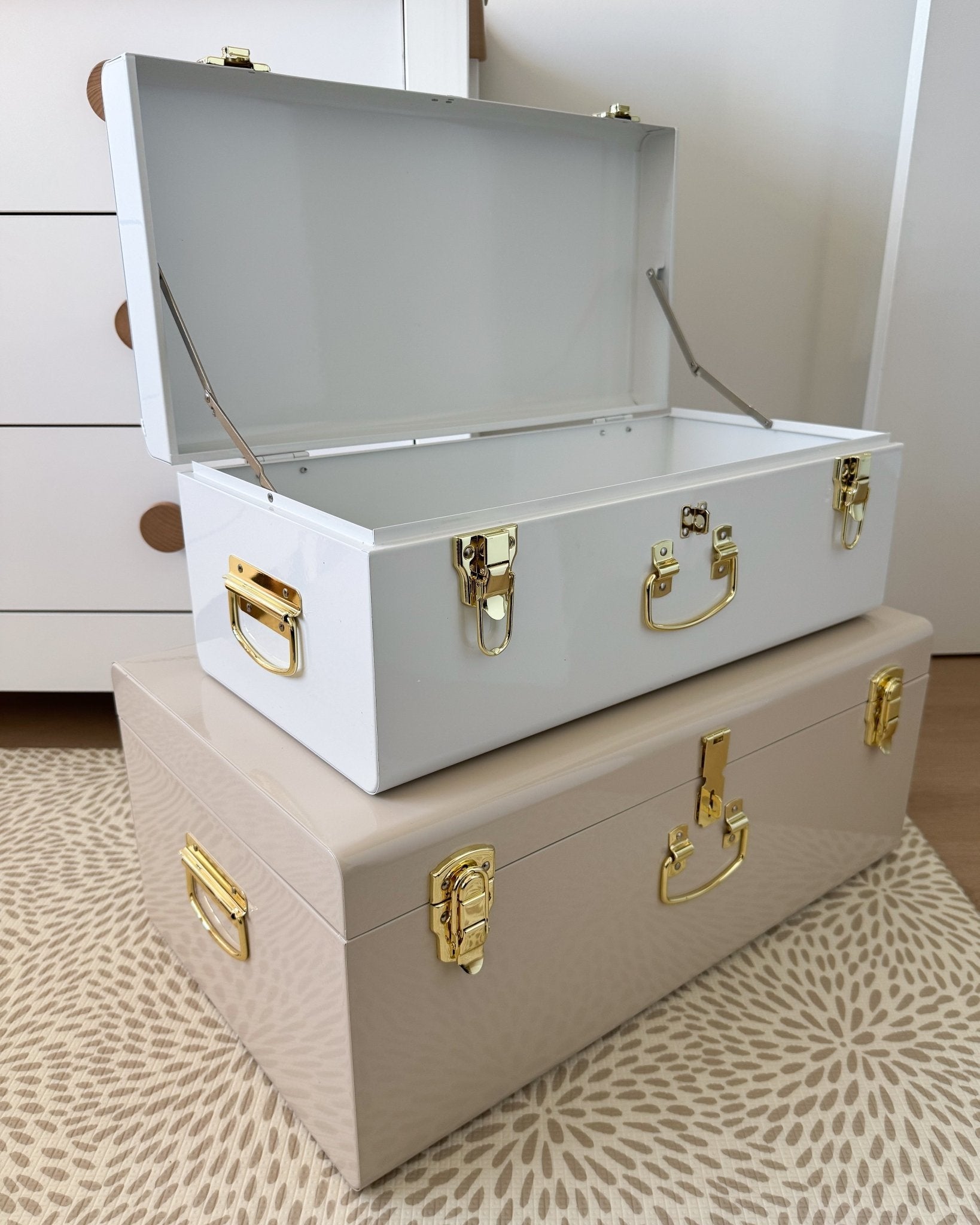 Back in Stock + New Colours: BabyBoo Prints Personalised Keepsake Trunks - BabyBoo Prints