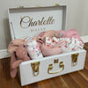 Custom gift trunk small size for newborn, filled with baby essentials and personalised items - Babyboo prints