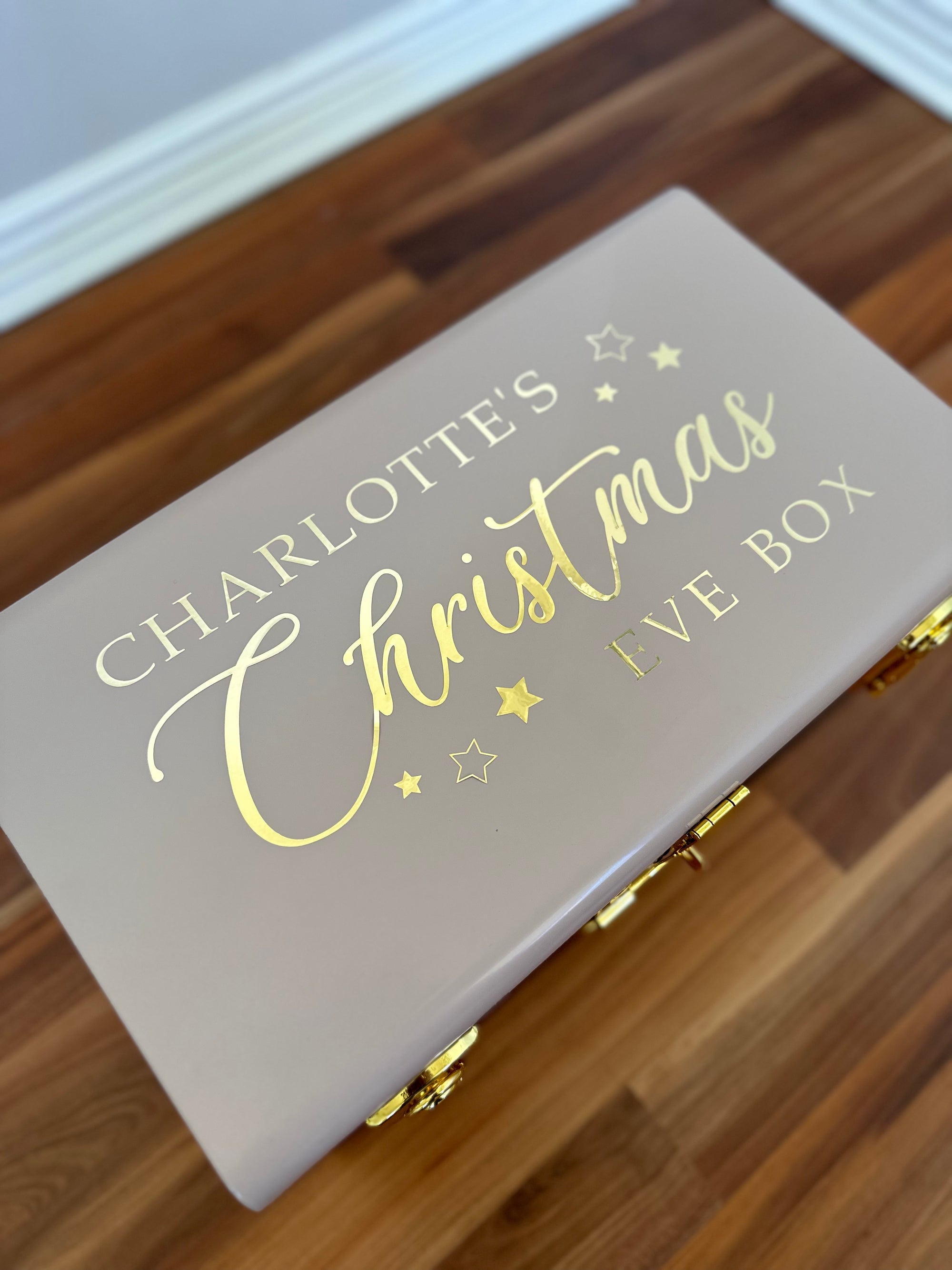 Personalised small size metal storage keepsake trunk box by BabyBoo Prints