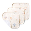 Soft organic cotton Up & Away wash cloths 3 pack featuring a charming hot air balloon print, perfect for baby bath time, feeding and everyday use. Gentle, breathable and absorbent for delicate newborn skin.