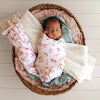 Alice’s Tea Party Organic Jersey Wrap & Topknot Set - BabyBoo Prints