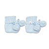 Baby Blue Organic Cotton Knit Booties - BabyBoo Prints