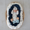 Baby Blue Organic Cotton Knit Booties - BabyBoo Prints