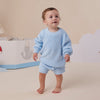 Baby Blue Oversized Cotton Knit Jumper - BabyBoo Prints