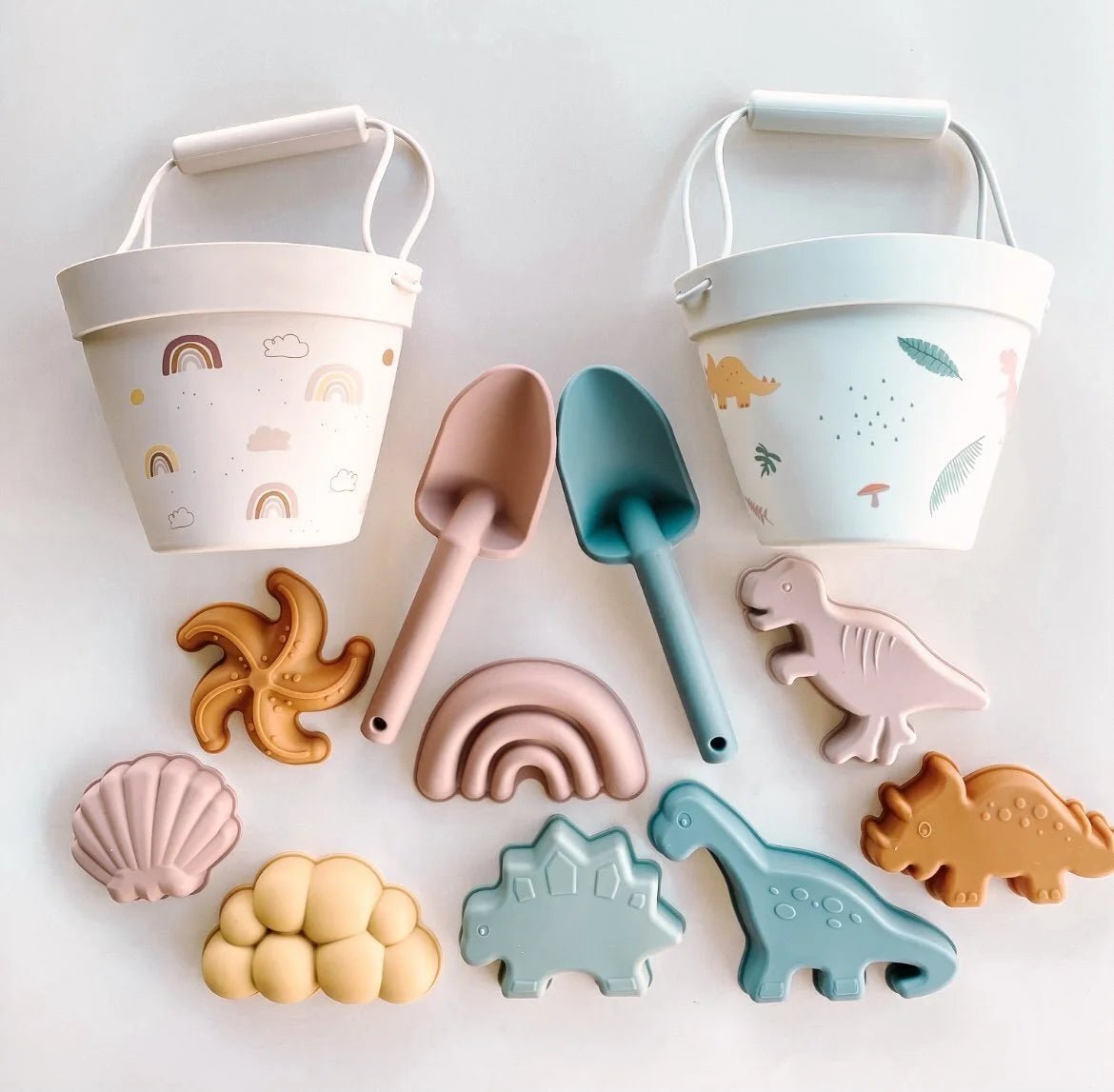 Beach Sand Bucket, Spades & Shapes - BabyBoo Prints