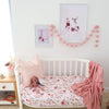 Birds & Blooms Organic Fitted Cot Sheet - BabyBoo Prints