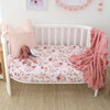 Birds & Blooms Organic Fitted Cot Sheet - BabyBoo Prints