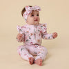 Birds & Blooms Organic Snugglesuit Convertible Romper with Frill - BabyBoo Prints