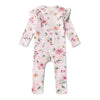 Birds & Blooms Organic Snugglesuit Convertible Romper with Frill - BabyBoo Prints