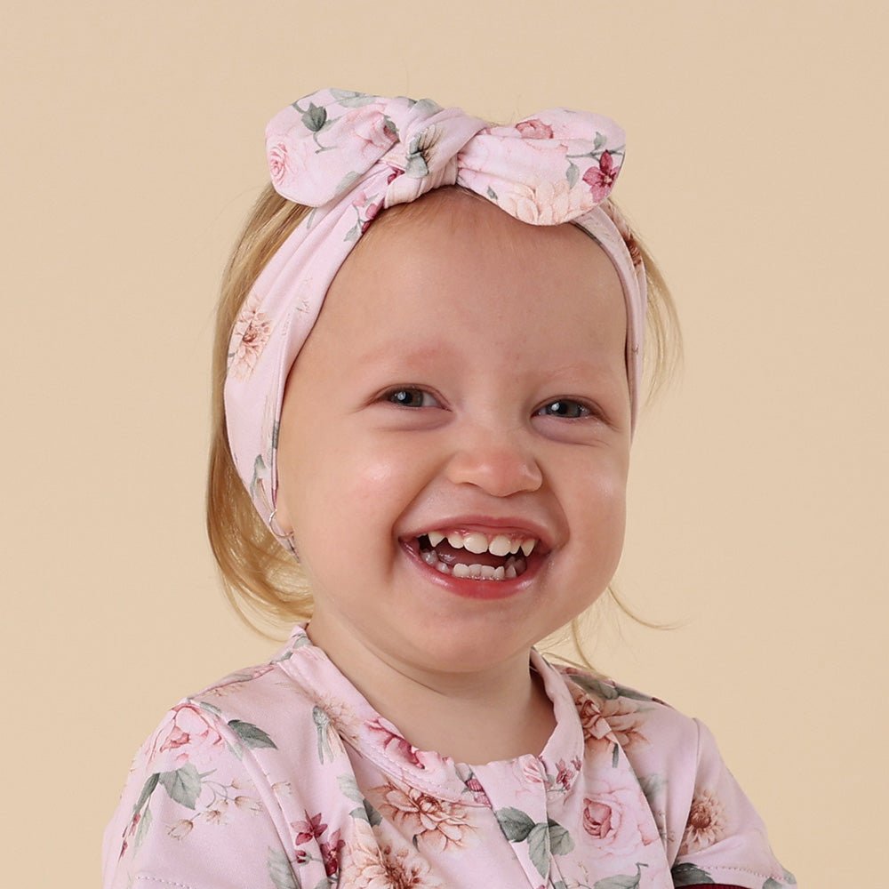 Birds & Blooms Organic Topknot - BabyBoo Prints