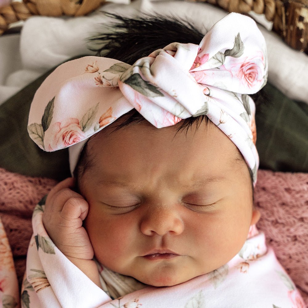 Birds & Blooms Organic Topknot - BabyBoo Prints
