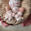 Blush Pink Organic Cotton Knit Booties - BabyBoo Prints