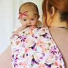 Blushing Beauty organic cotton burp cloth by BabyBoo Prints