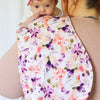 Blushing Beauty organic cotton burp cloth by BabyBoo Prints
