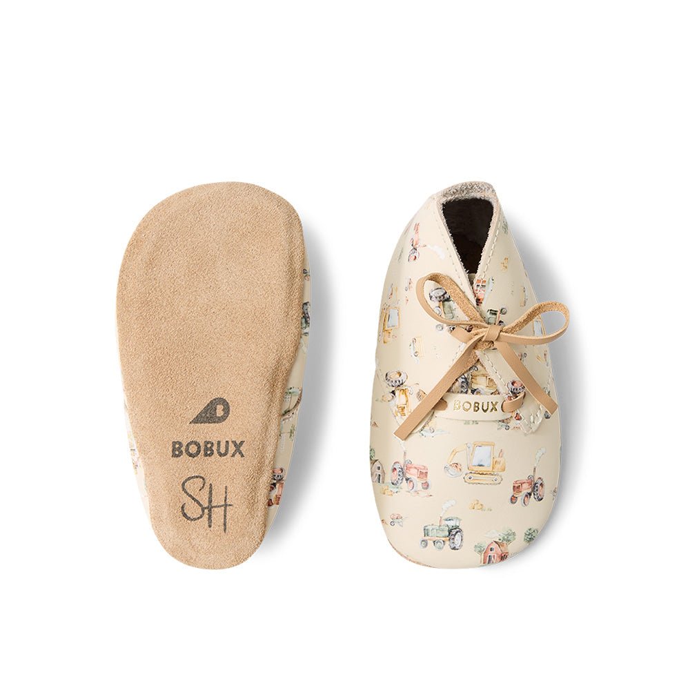 Bobux X Snuggle Hunny Shoes - Diggers - BabyBoo Prints