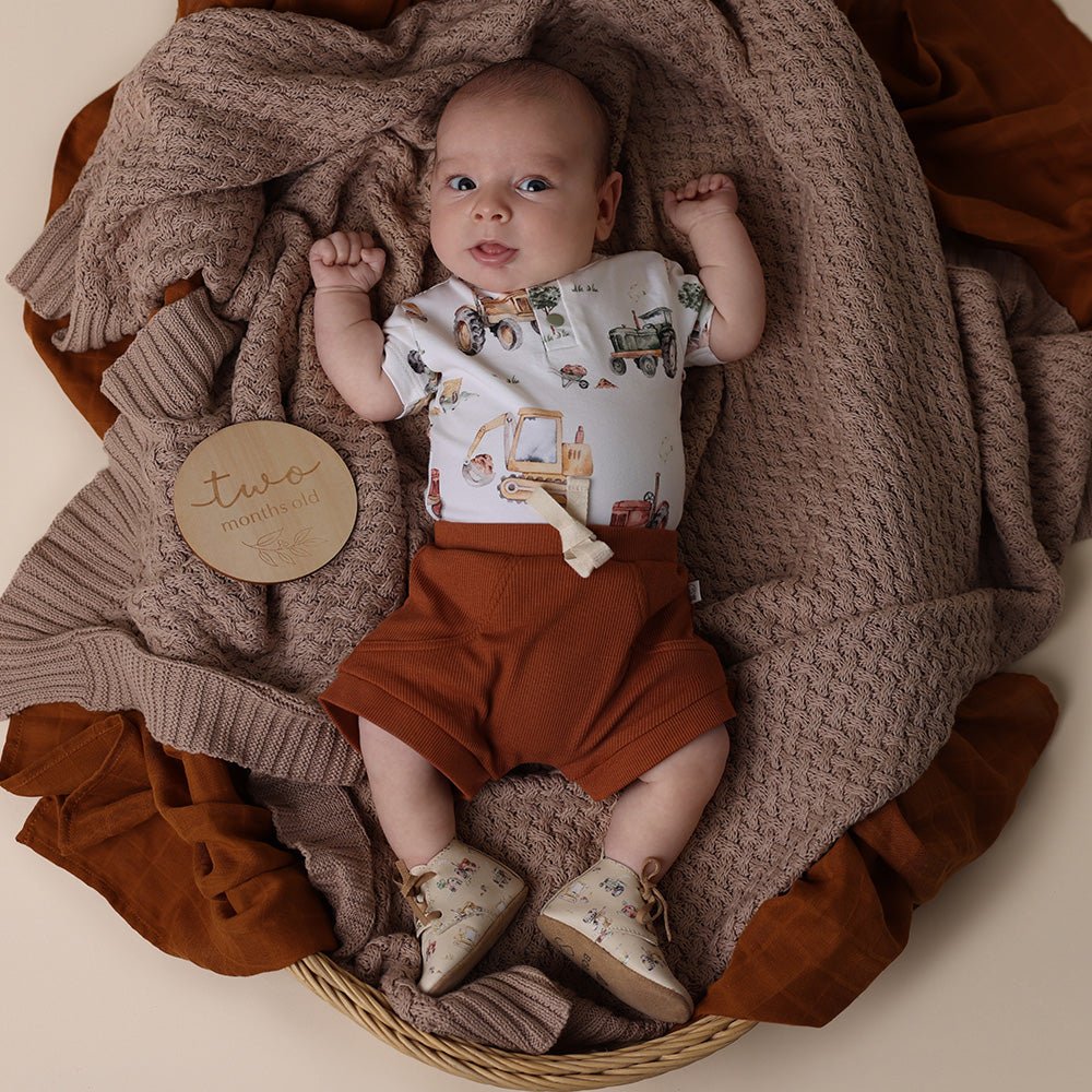 Bobux X Snuggle Hunny Shoes - Diggers - BabyBoo Prints