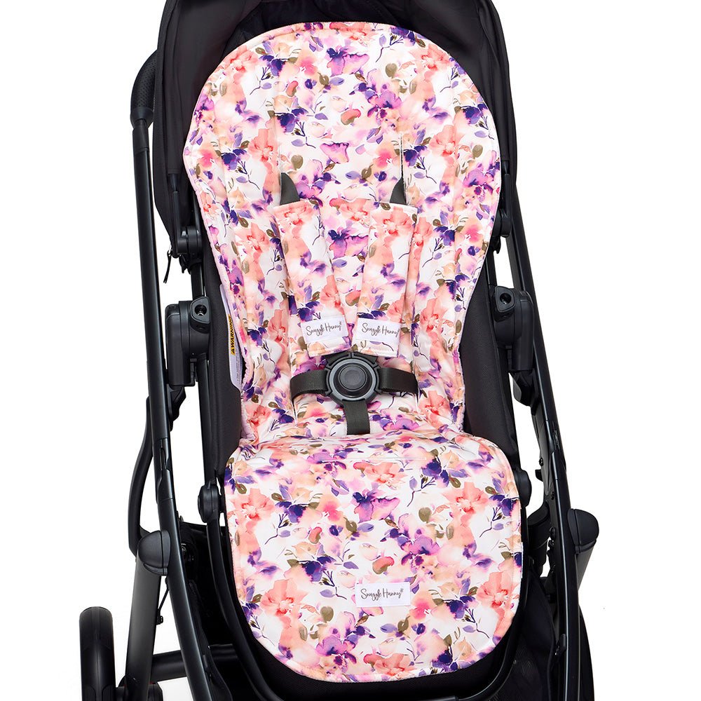 Blushing Beauty organic universal pram liner by BabyBoo Prints