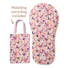 Blushing Beauty pram liner and strap cover set by BabyBoo Prints