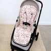 Cherry Blossom pram liner and strap cover set by BabyBoo Prints