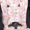 Cherry Blossom pram liner and strap cover set by BabyBoo Prints
