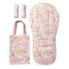 Cherry Blossom pram liner and strap cover set by BabyBoo Prints