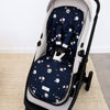 Milky Way pram liner and strap cover set by BabyBoo Prints