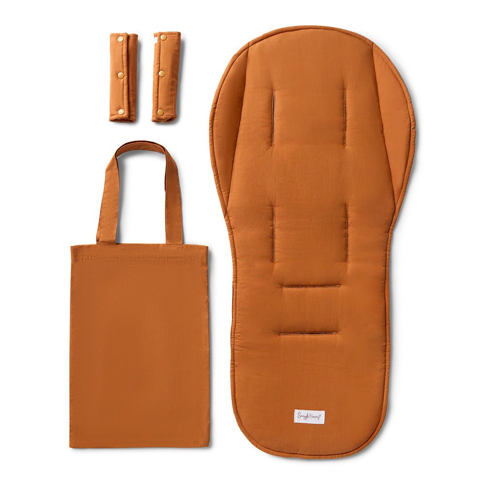 Roar reversible pram liner and strap cover set by BabyBoo Prints