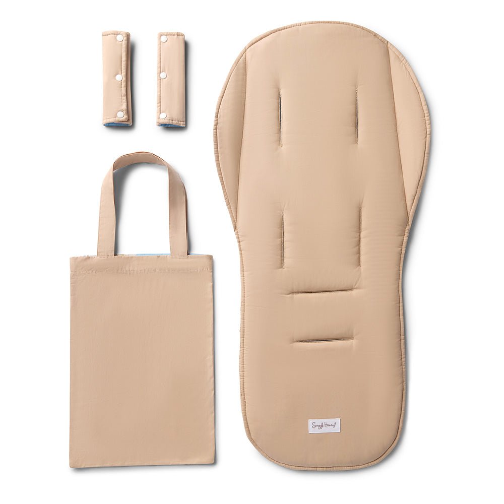 Taking Flight pram liner and strap cover set by BabyBoo Prints