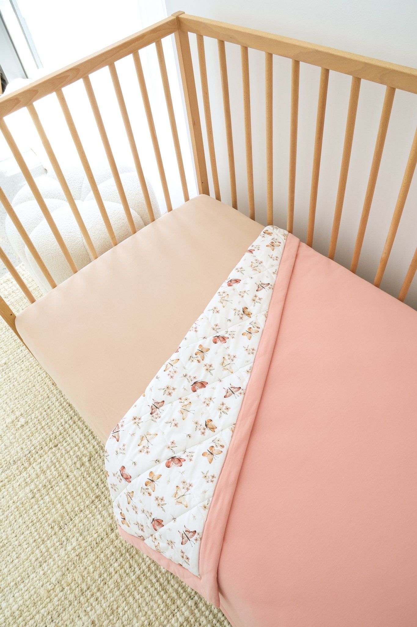 Butterfly organic cotton cot comforter by BabyBoo Prints