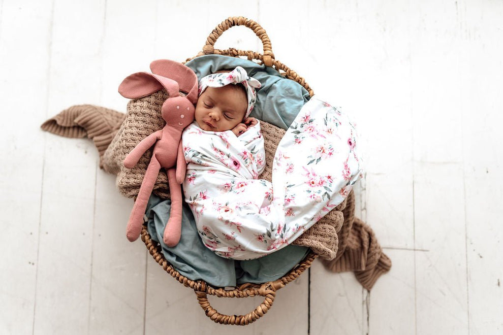 Camille Jersey Wrap Birth Announcement Set