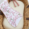 Cherry Blossom organic cotton burp cloth by BabyBoo Prints