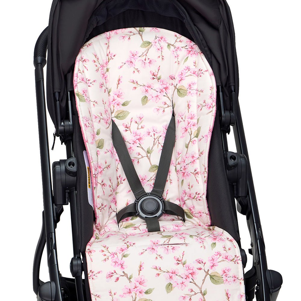 Cherry Blossom organic universal pram liner by BabyBoo Prints