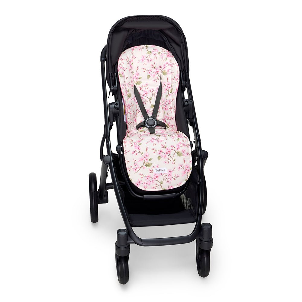 Cherry Blossom organic universal pram liner by BabyBoo Prints
