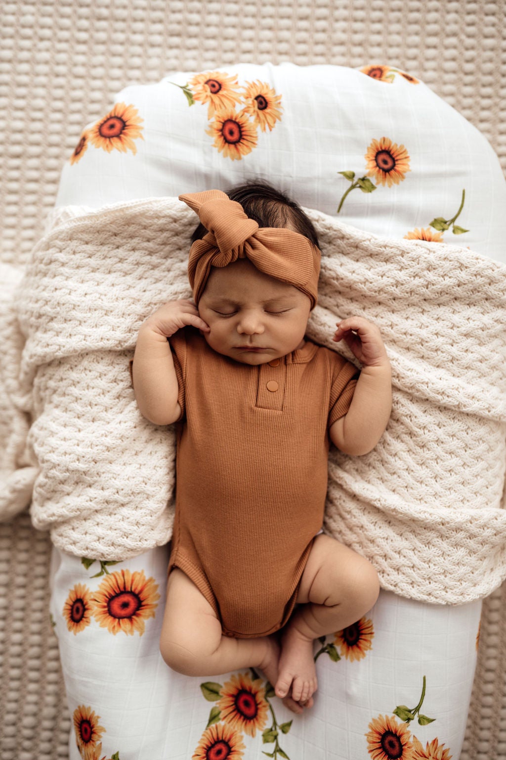 Chestnut Ribbed TopKnot - BabyBoo Prints