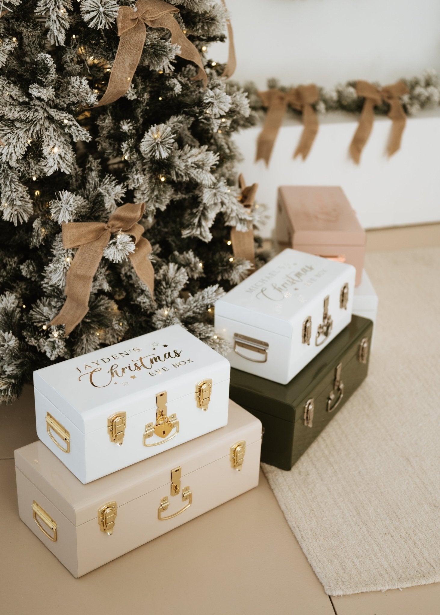 Christmas Box Small Metal Storage Trunks - BabyBoo Prints