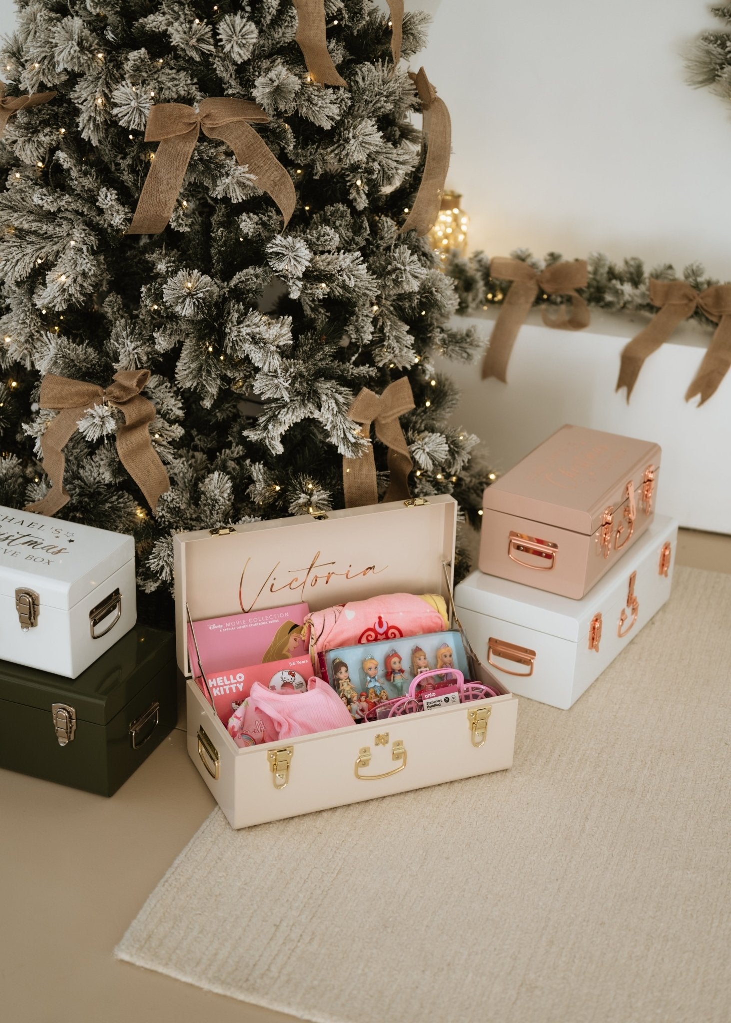 Christmas Box Small Metal Storage Trunks - BabyBoo Prints