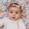 Coral Velvet Petite Bow - BabyBoo Prints