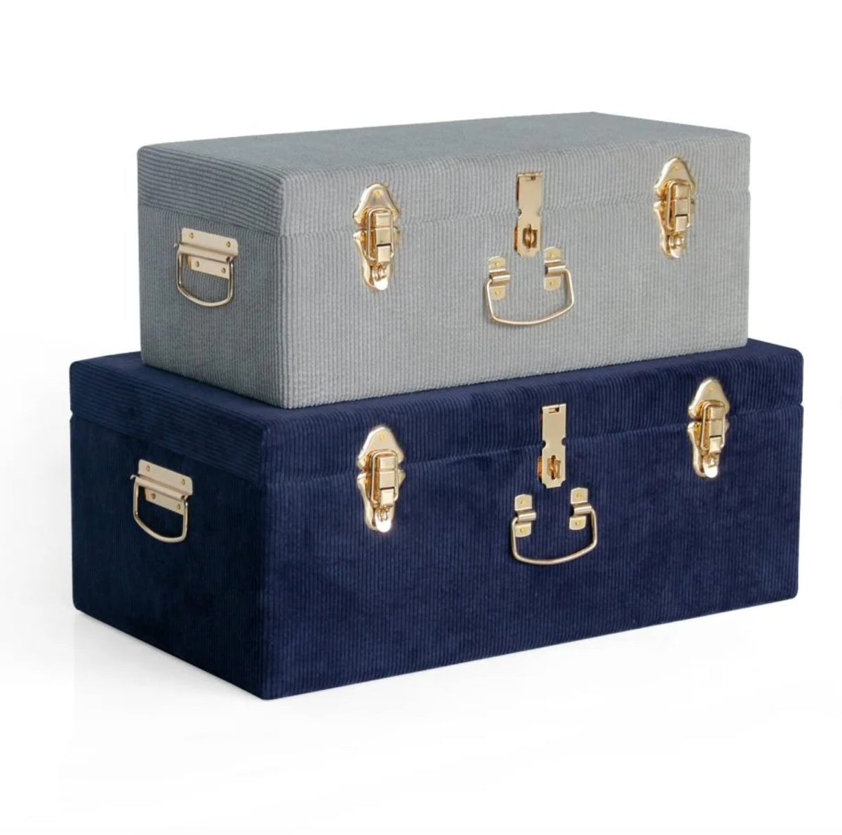 Baby Trunks Box Personalised Corduroy Velvet Baby Keepsake Box | BabyBoo Prints Australia