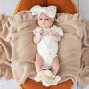 Cream Organic Cotton Knit Booties - BabyBoo Prints