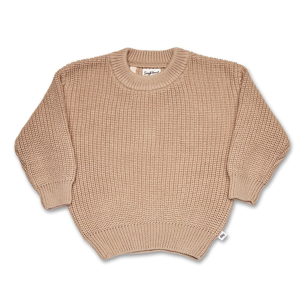 Hazelnut Oversized Cotton Knit Jumper - BabyBoo Prints