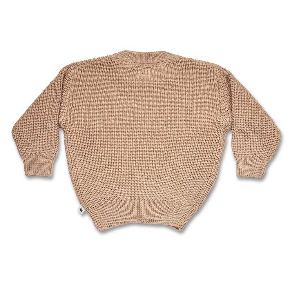 Hazelnut Oversized Cotton Knit Jumper - BabyBoo Prints