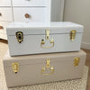 Personalised Deluxe Catholic Christening Gift Pack – Metal Keepsake Trunk Box by BabyBoo Prints