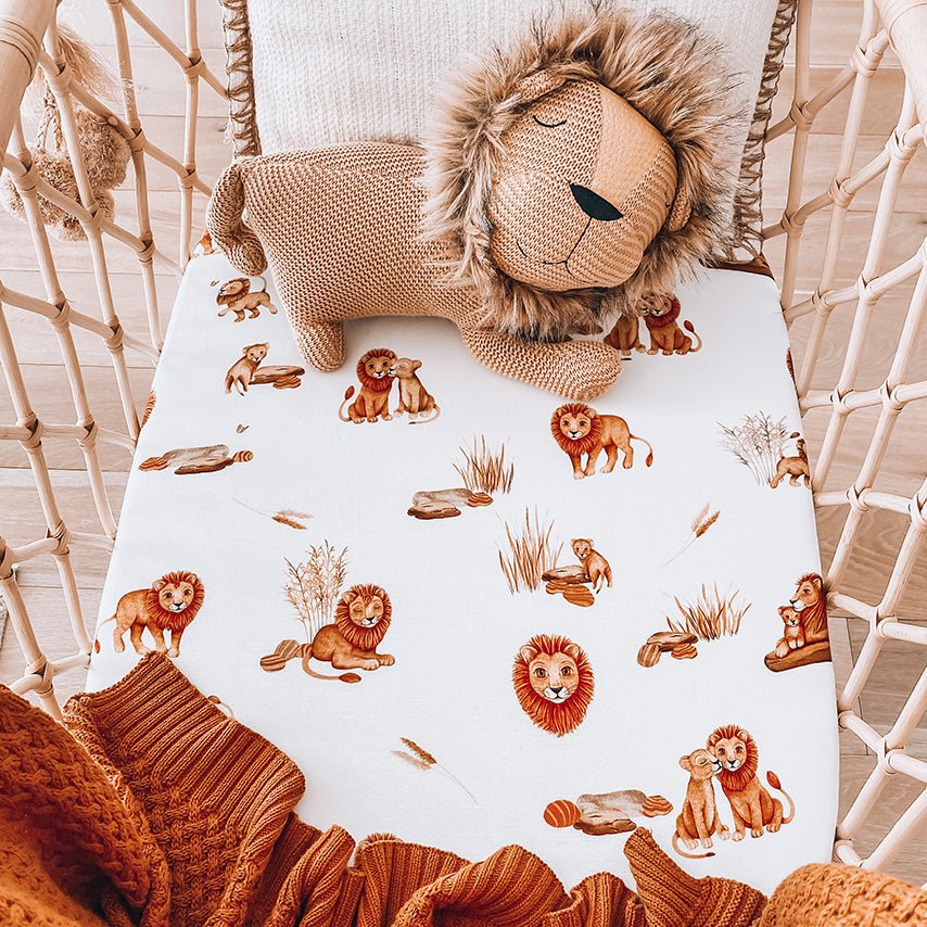 Lion Fitted Sheets - BabyBoo Prints