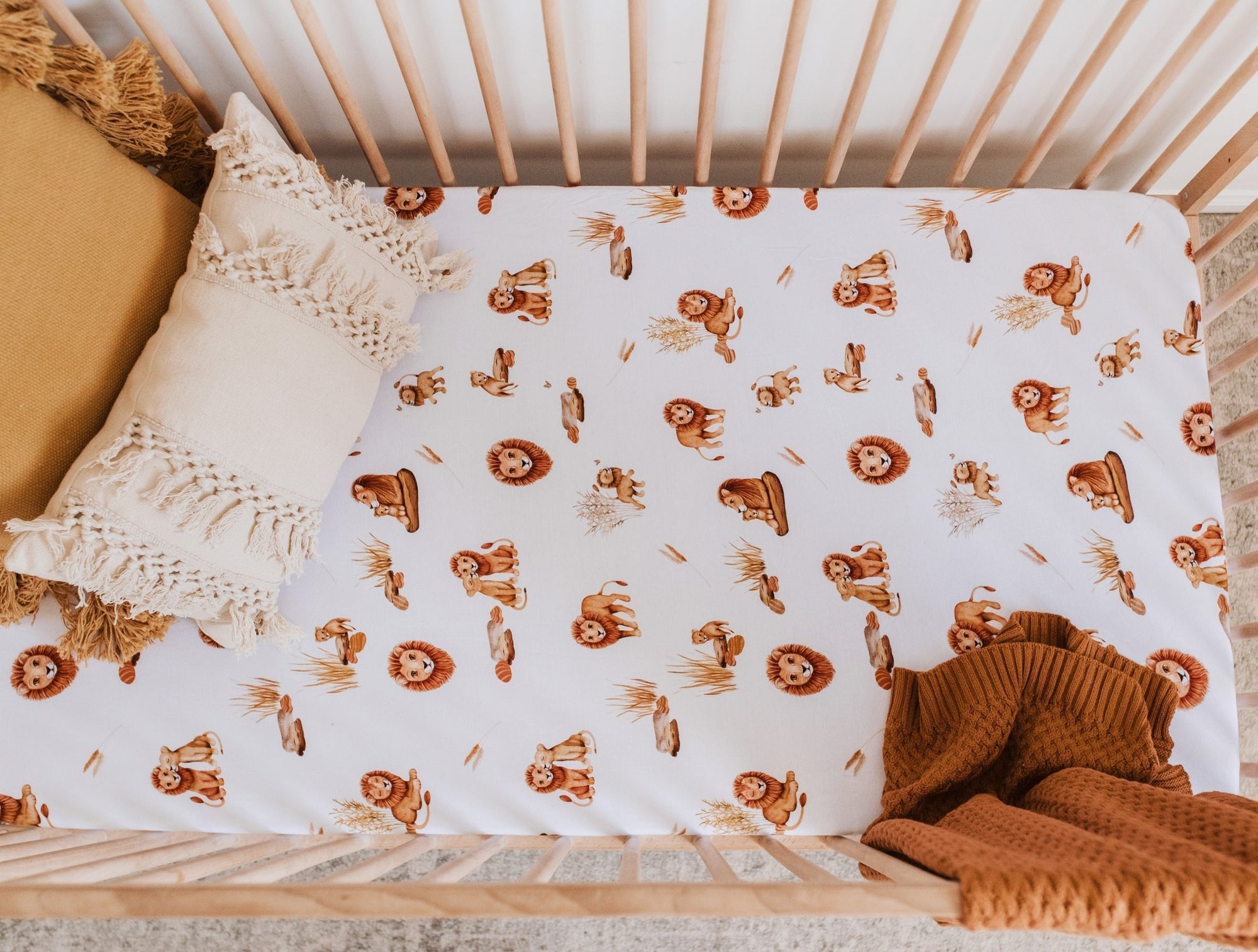 Lion Fitted Sheets - BabyBoo Prints