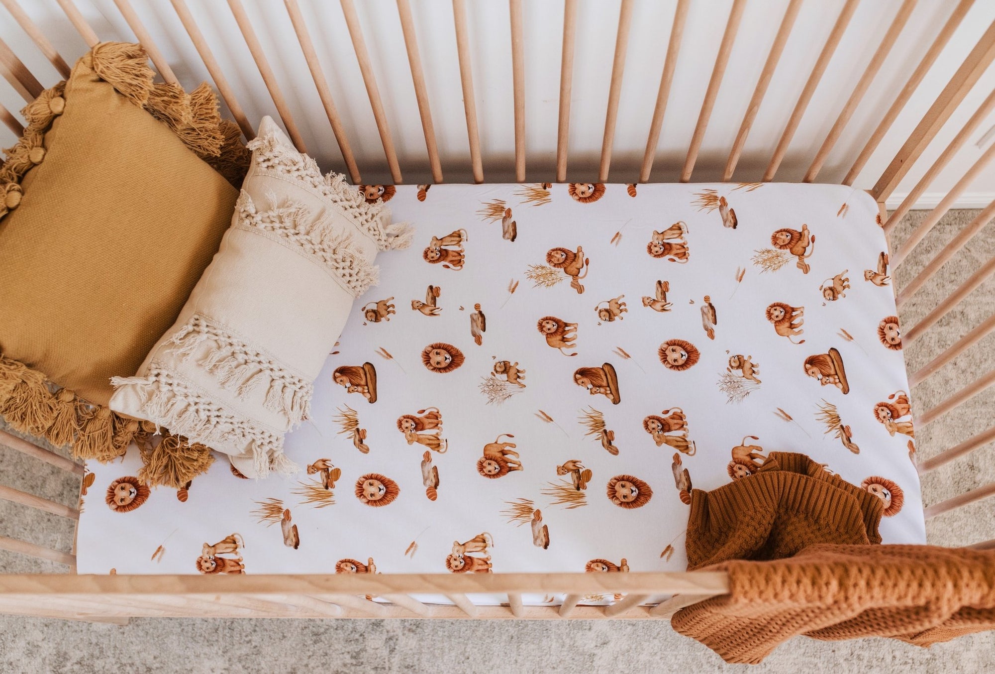 Lion Fitted Sheets - BabyBoo Prints