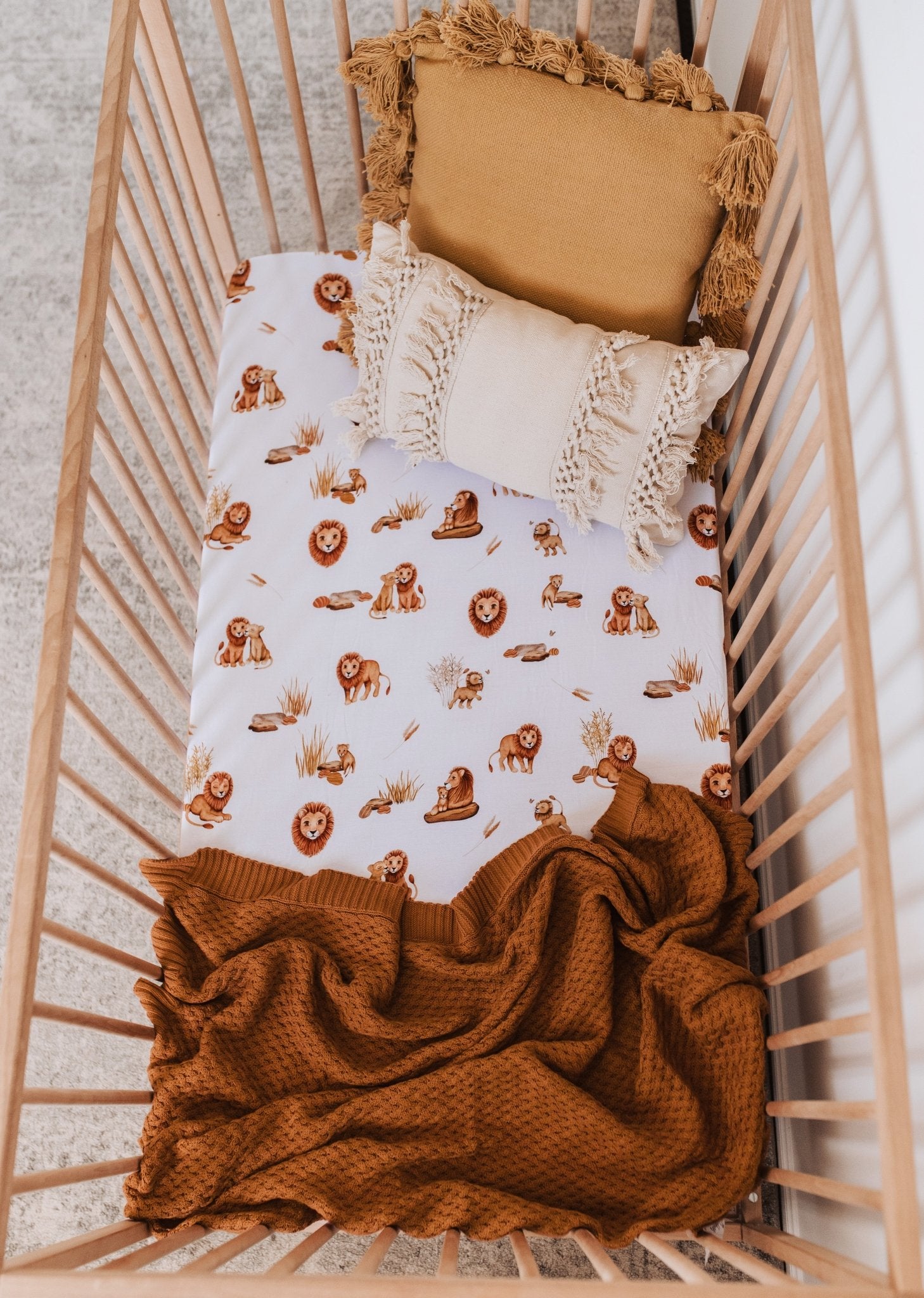 Lion Fitted Sheets - BabyBoo Prints