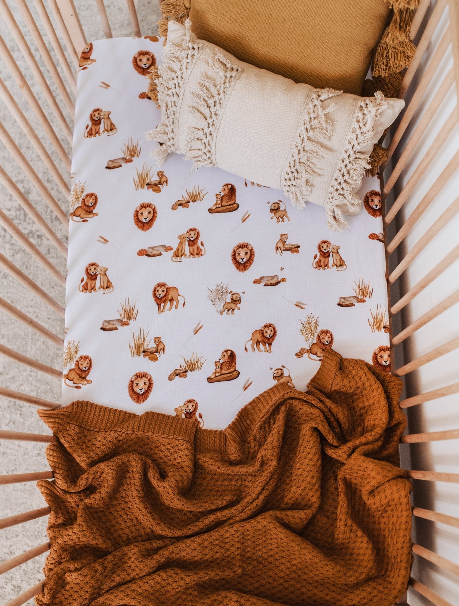 Lion Fitted Sheets - BabyBoo Prints