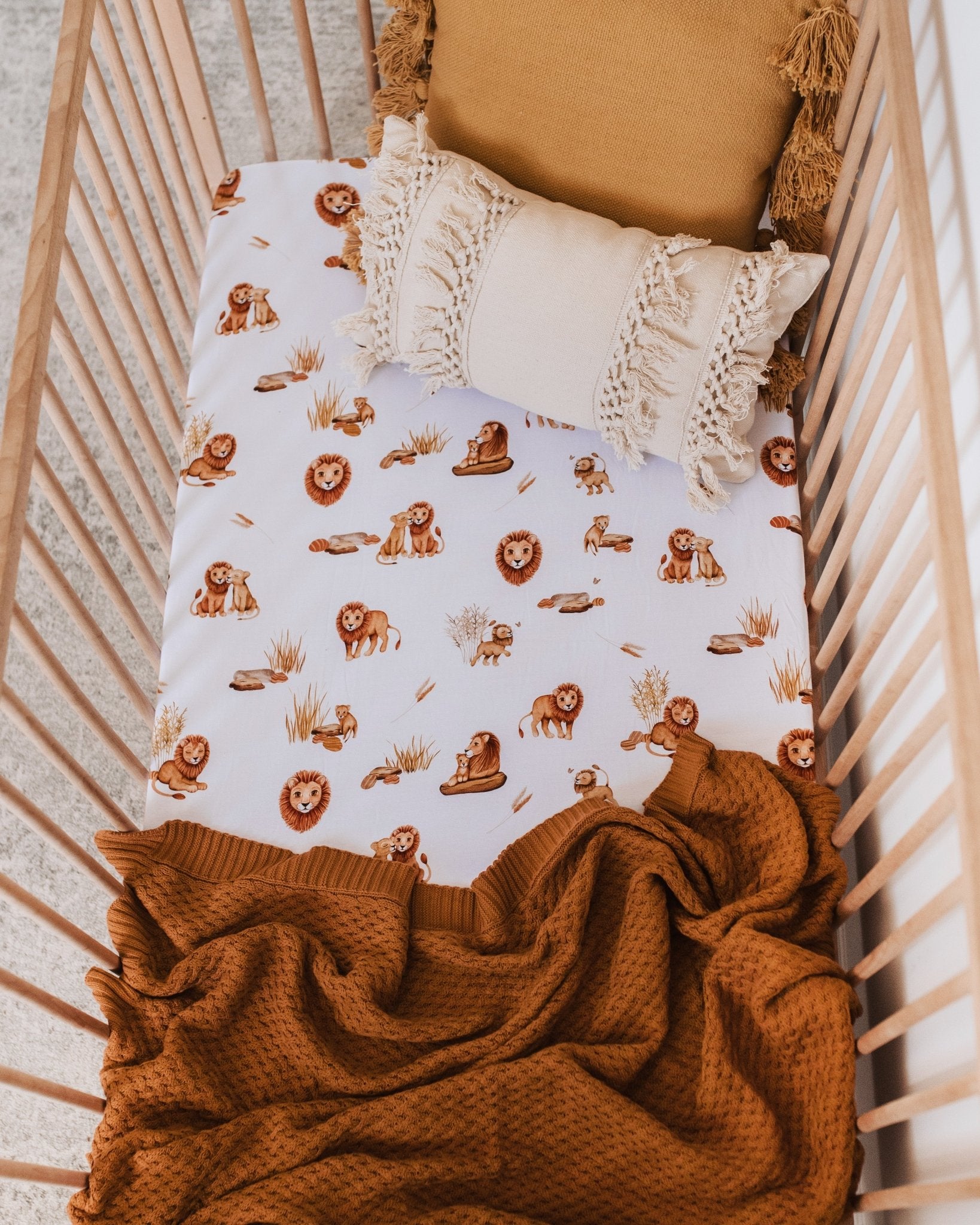 Lion Fitted Sheets - BabyBoo Prints