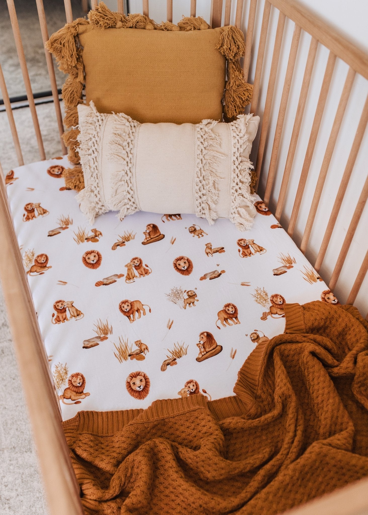 Lion Fitted Sheets - BabyBoo Prints