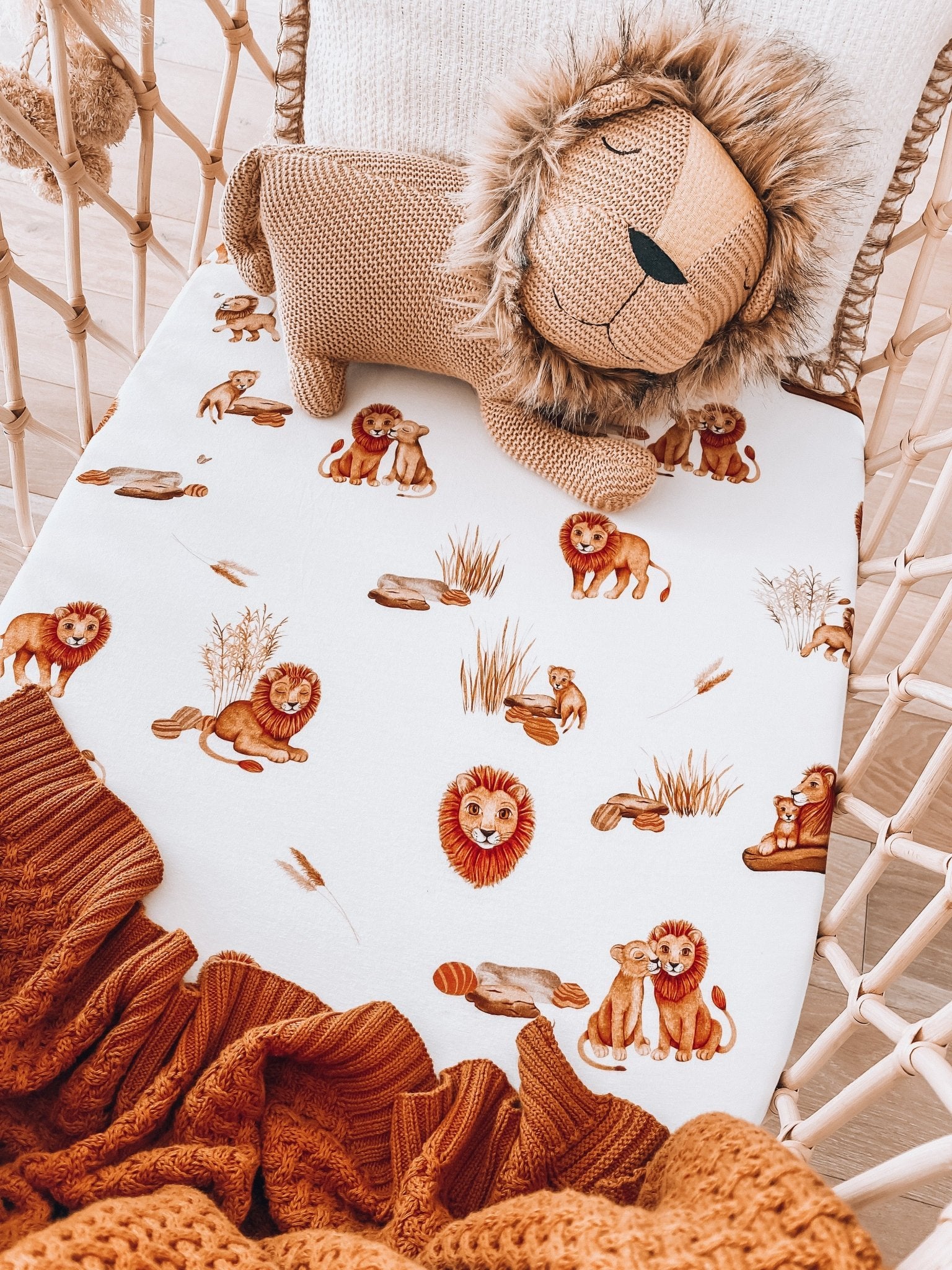 Lion Fitted Sheets - BabyBoo Prints